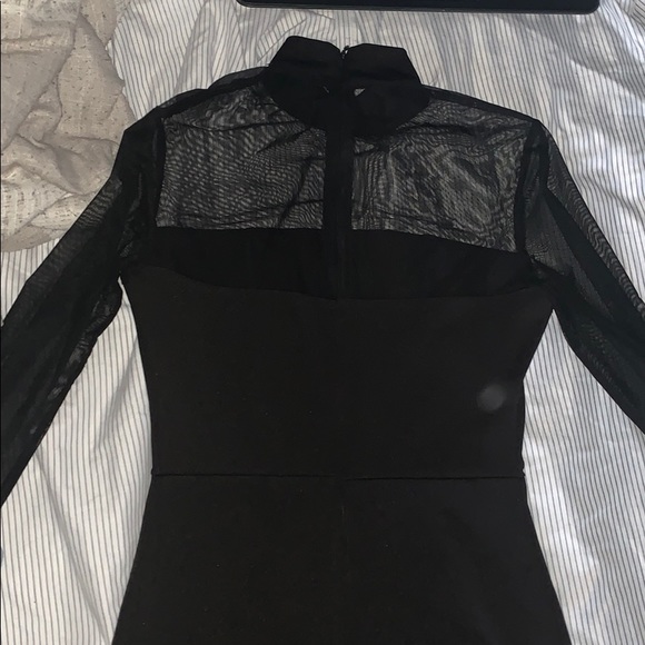 mesh all black dress - Picture 2 of 3